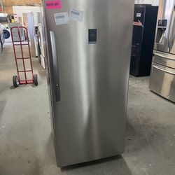 New Insignia™ 13.8 Cu.Ft. Upright Freezer Stainless steel can Deliver  Retails at $729 plus tax The freezer is brand new it’s a write off because it w