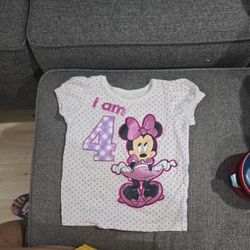 Minnie Mouse Cute Tee Shirt For Kid Size 4