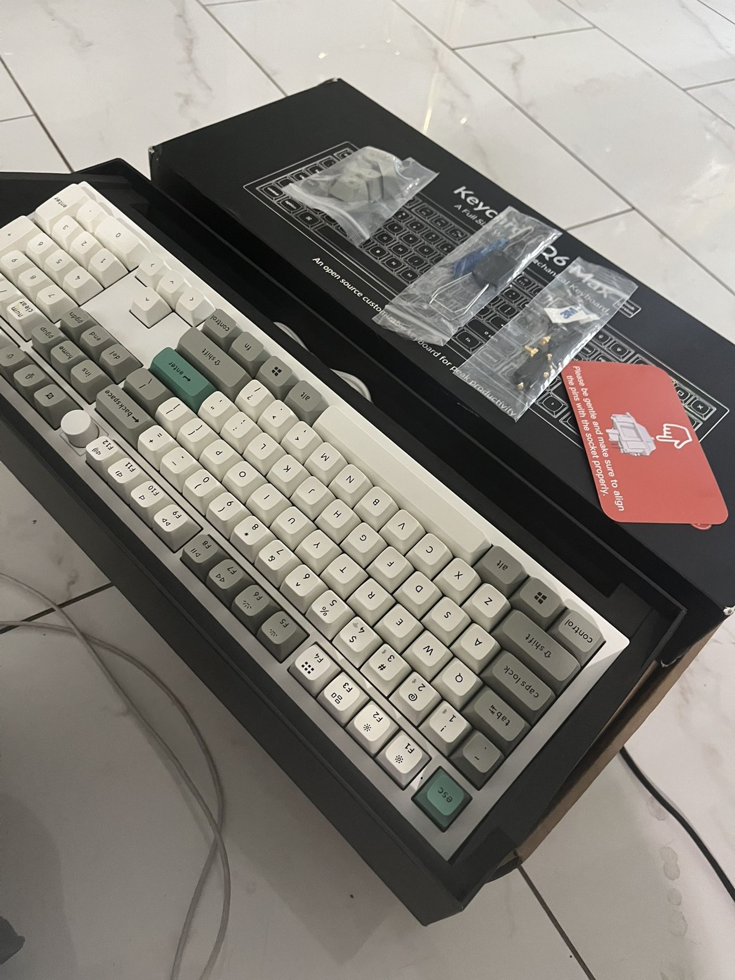 Keychron Q5 Max Wireless Custom Mechanical Keyboard, Full Aluminum 2.4 GHz Bluetooth QMK 96% Layout RGB with Hot-swappable Gateron Brown Switch Compat