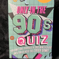 Card Game: Only In The 90s Quiz UNOPENED