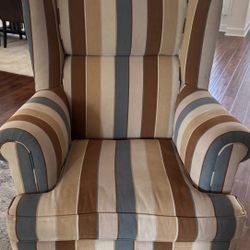 Upholstered Armchair Ottoman Included