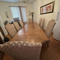 Table +8 Chairs And Cupboard  