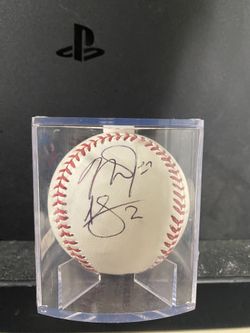 Mike Trout & Andrelton Simmons Autographed Baseball