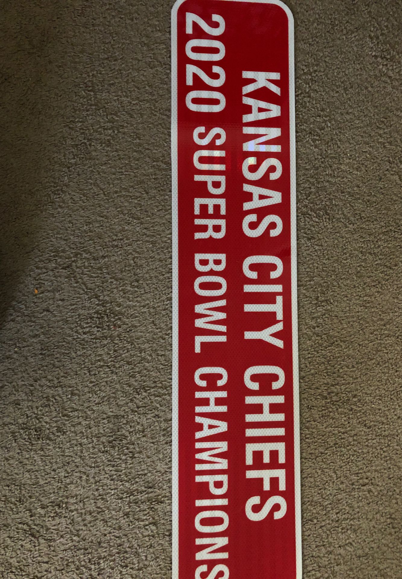 Kansas City chiefs street sign