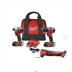 Milwaukee 2892-22CTM M18 18V Combo Kit (3-Tool) Retail $378