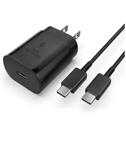USB C Charger PD 3.0 25W Fast Wall Charger for Note 10/10+ / S20 / S10 5G Model, Compatible with Galaxy S8, S9, S10, iPad Pro 11/12.9 and More, C to