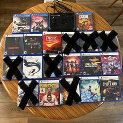 PlayStation 5 and 4 Games + Fight Stick PS5 PS4