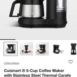 Cuisinart Stainless Steel Coffee Maker 5 Cup 