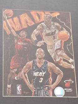 Dwyne Wade "Maggio" Limited Edición NBA Litograph- Miami Heat oficial licensed