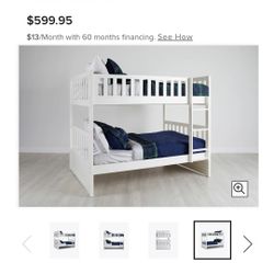 White Full Over Full Bunk Bed 