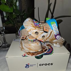 Cinnamon Crunch Crocs Size 6 Women and J4 Kids Brand New