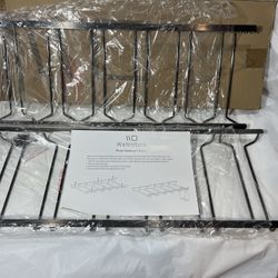 2 Pieces -  Pinot Under Cabinet Stemware Rack Wine Glasses Holder 6 Rows 26”*10” Oil Rubbed