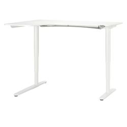 IKEA DESK BEKANT Corner desk left sit/stand, white, 63x43 1/4 "