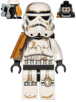 SW0364 Sandtrooper - Orange Pauldron, Survival Backpack, Dirt Stains