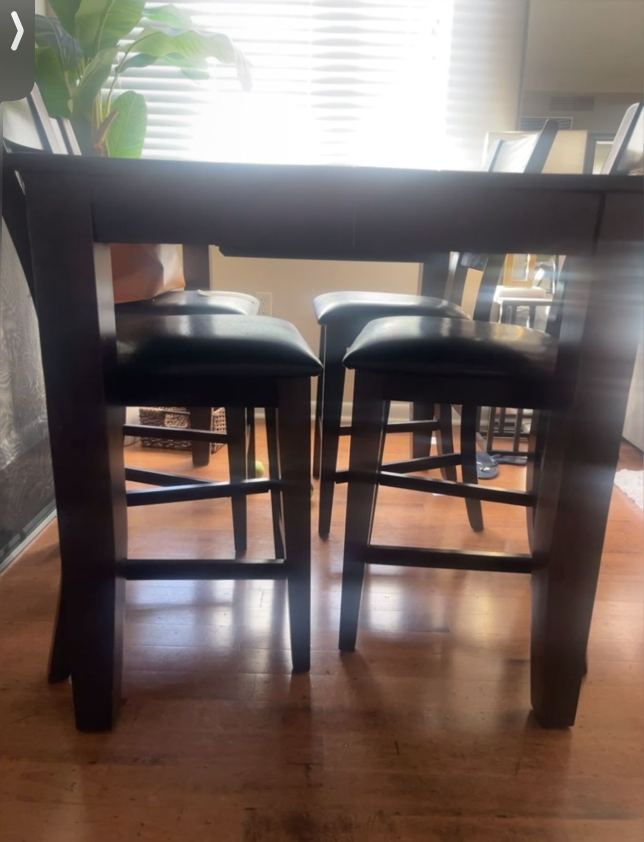 Solid Wood Table and 4 Chairs