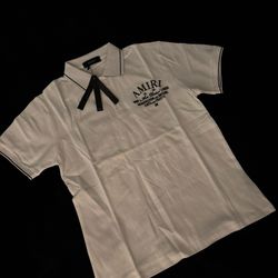 White And Black Medium Amiri Polo