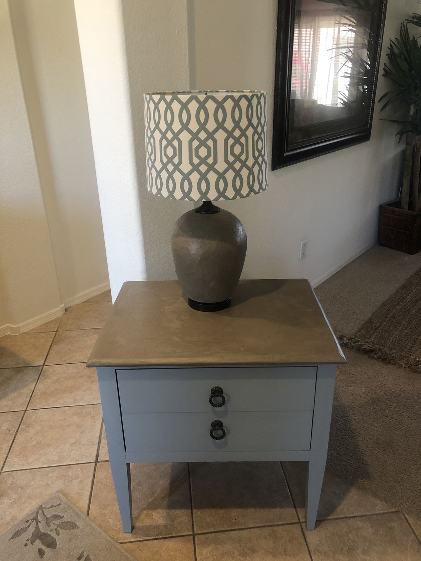 Night Stand/ Side Table With Lamp