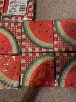 Watermelon beverage/dessert napkins 12 packs
