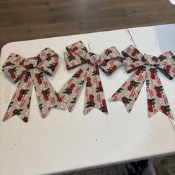 Set Of Three Christmas Bows