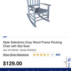 Wood Frame Rocking Chair
