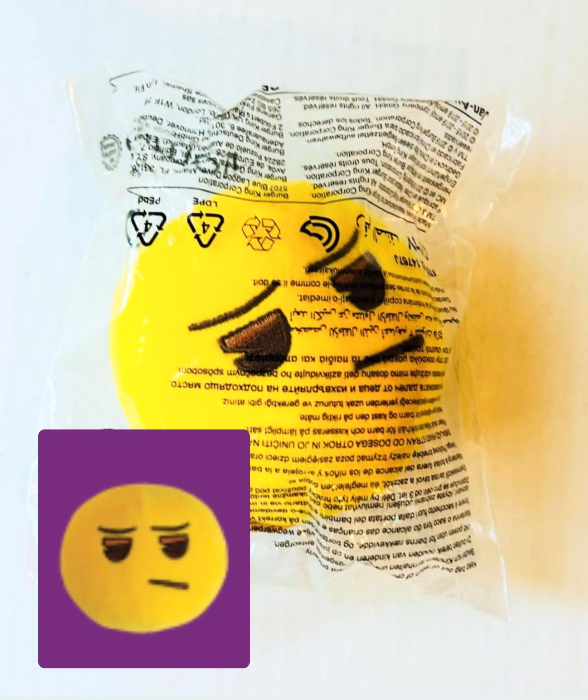 Emoji Plush 2019 Emoji Burger King Toy