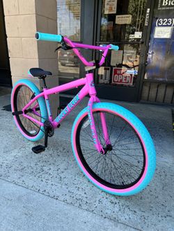SE Bikes Blocks Flyer 26" BMX Bike Bubblegum