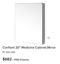 Cabinet mirror glass