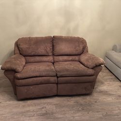 Love seat and full size sofa recliners