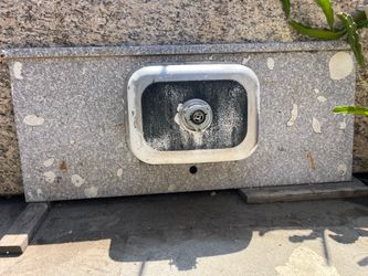 Granite Bathroom Vanity Top with Integrated Sink – 60” x 29”