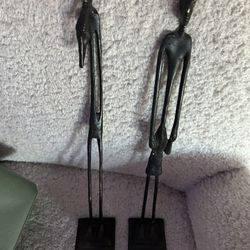 Heavy African Brass Sculptures