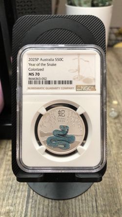 2025P Australia Year of the Snake Colorized Coin NGC MS70