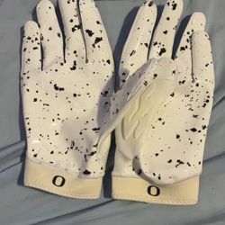 White oregon college gloves 