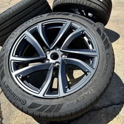  (4) OEM 2026 TESLA MODEL X SENSORS 20" PERIHELIX STAGGERED RIMS USED TIRES 85%