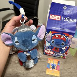 Thor - Cosb! Disney Stitch Confirmed Marvel Plush Keychain Collection