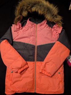 Girls NWT Pink Platinum Advance snow water resistant winter jacket