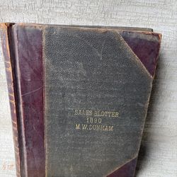 The Antique Sales Blotter from 1890 by M.W. Dunham (Oaklawn Farm, Wayne, Illinois) is an original accounting journal of horse sales from the famous Am
