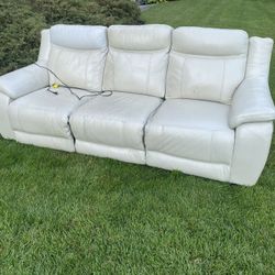 White Couch With Armchair Set
