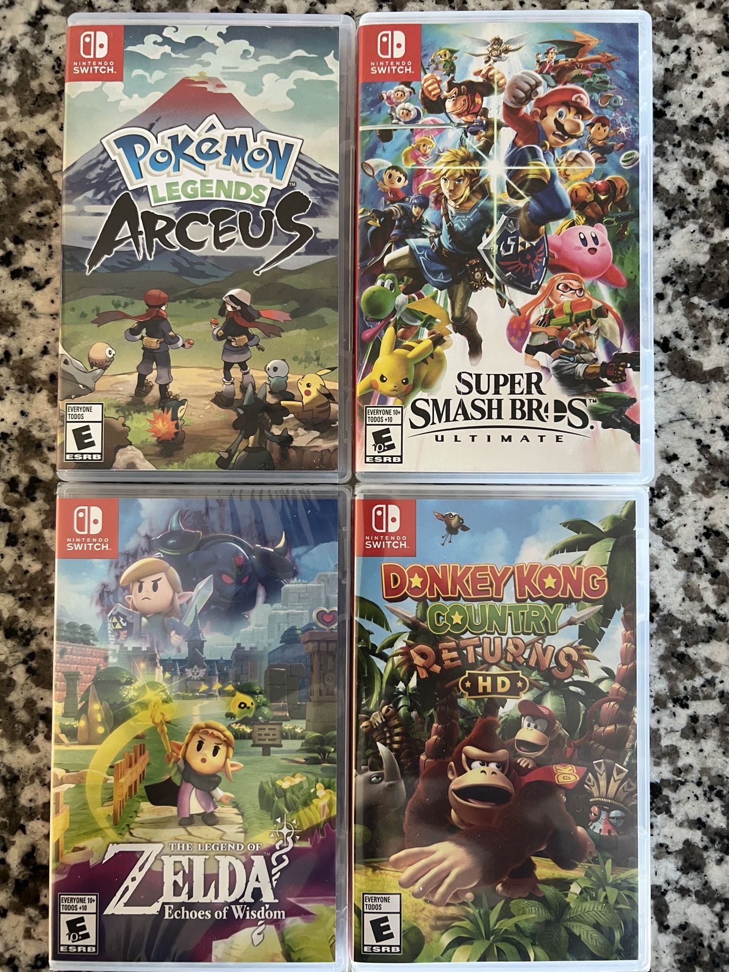 Super Smash Bros Ultimate Pokemon Legend Arceus Zelda Echoes Of Wisdom & Donkey Kong Country Returns Nintendo Switch