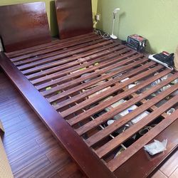 Solid Wood Zen Bed Frame Queen Size 