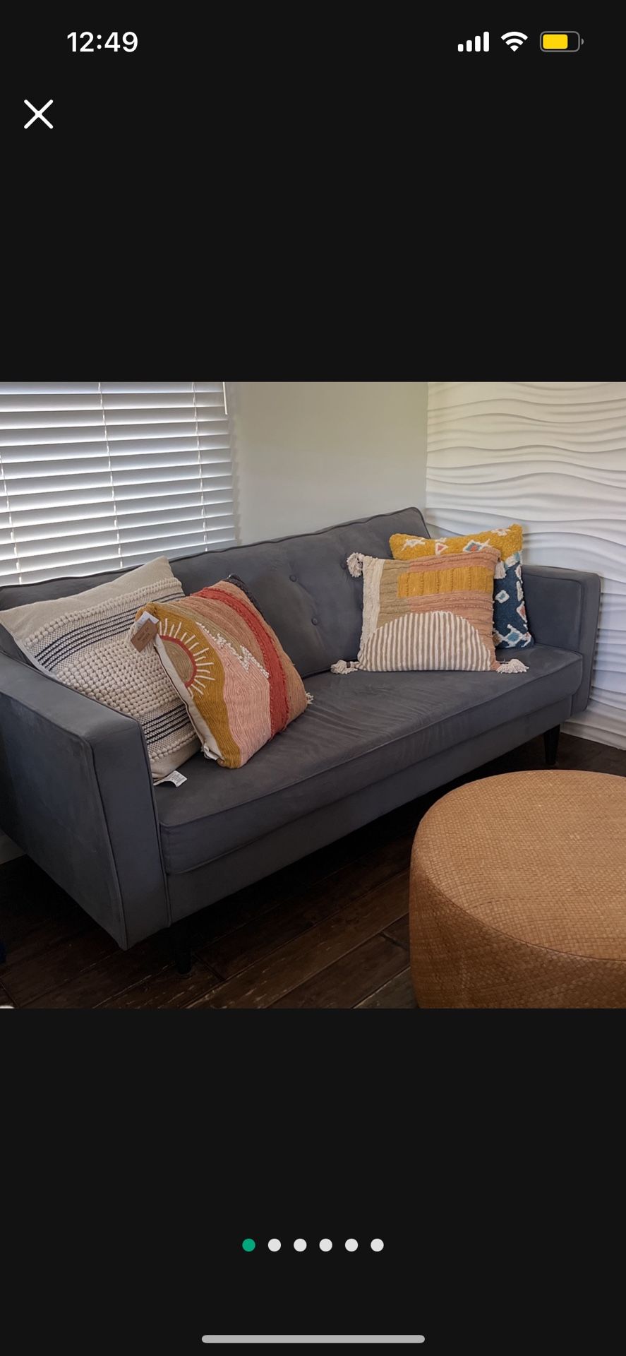 Small Dark Gray Sofa