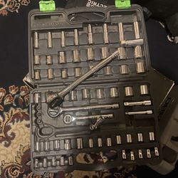 Pittsburgh 64-Piece 1/4 in., 3/8 in., 1/2 in. Drive SAE and Metric