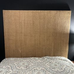 South Shore Lilak Brown Particle Queen  Rattan Headboard (AVAILABLE & Ready for a new home