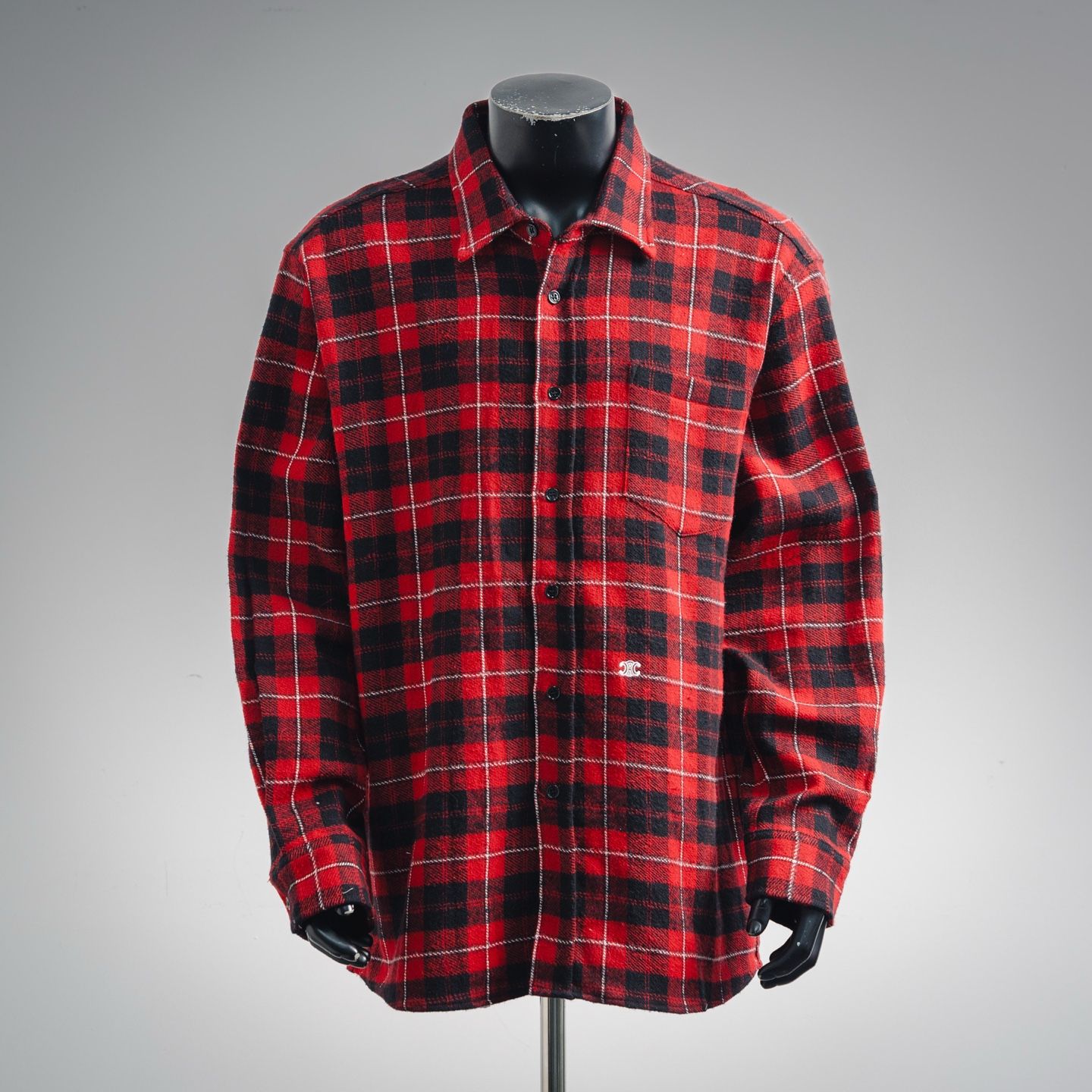 Celine Long-sleeved Checked Shirt