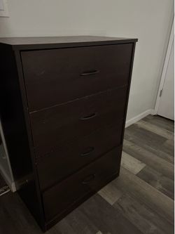 Dark brown clothing drawers
