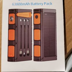 NEW 63800mAh Emergency Solar Power Bank - Hand Crank & Wireless Charging
