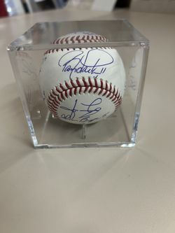 1990 World Series Cincinnati Reds Team Signed Baseball-Signed by (8) with Barry Larkin, Jose Rijo, Chris Sabo, Eric Davis (Beckett) 