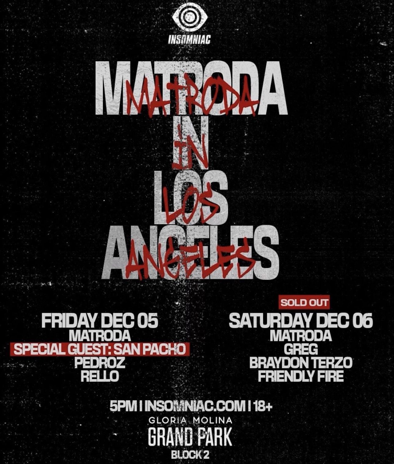 Matroda Grand Park Saturday GA Tickets