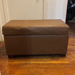 Brown Storage Ottoman
