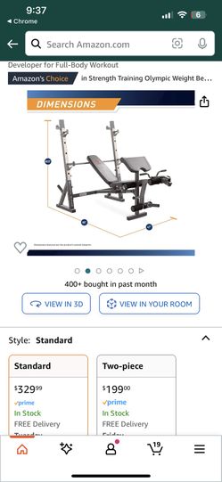Full marcy Weight Bench With Full Set Of Steel Plates And Steel Dumbbells And Curl Bar