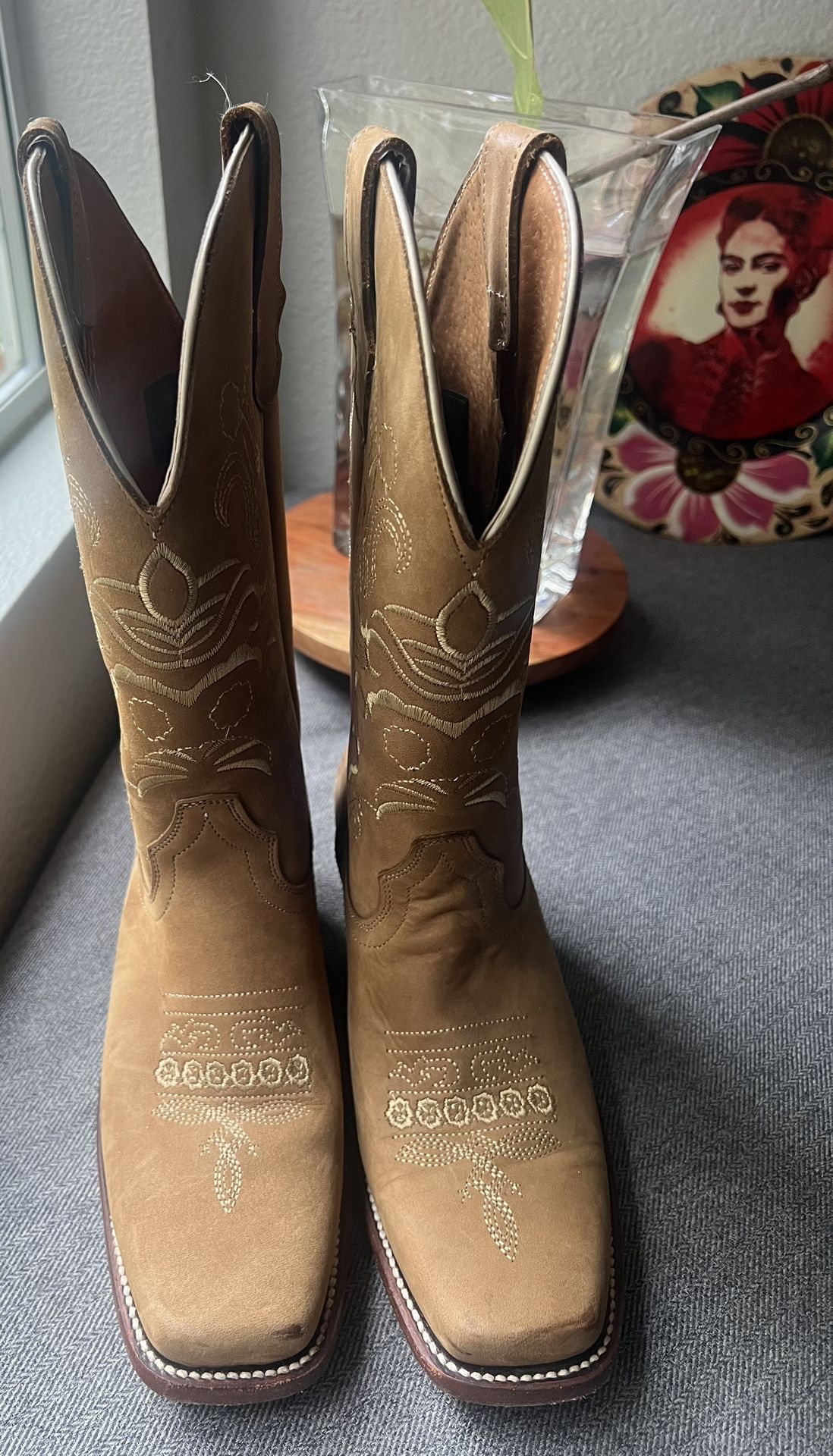 Los Compadres Western Cowgirl Boots - Women’s 8.5 (Beige)